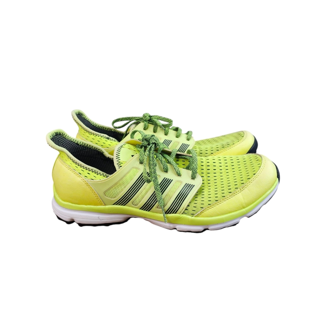 Adidas Men's Mesh Spikeless Lime Yellow Climacool Golf Shoes (12) - Picture 3 of 9